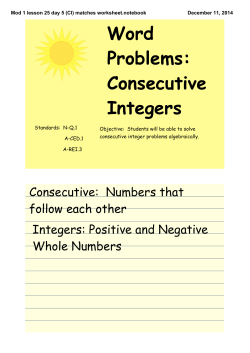 Mod 1 lesson 25 day 5 (CI) matches worksheet.notebook