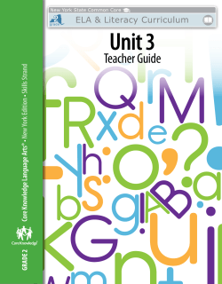 Skills Unit 3 Teacher Guide