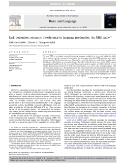 Task-dependent semantic interference in language production: An