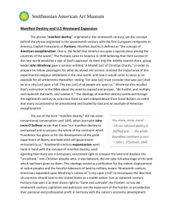 Manifest Destiny and US Westward Expansion