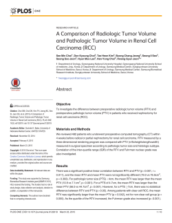 A Comparison of Radiologic Tumor Volume and Pathologic Tumor