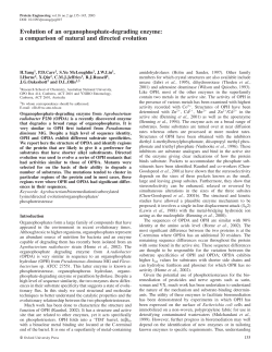 Evolution of an organophosphate-degrading enzyme: a comparison