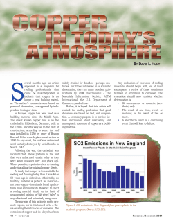 Copper in Today`s Atmosphere