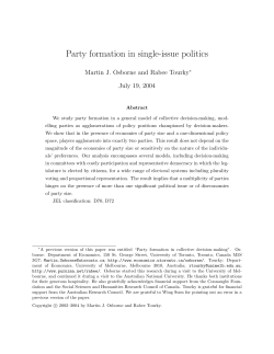 Party formation in single-issue politics