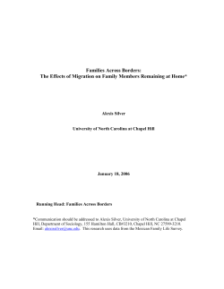 Families Across Borders: The Effects of Migration on