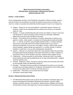 Standing Rules Administration of Membership