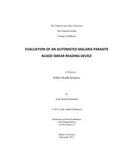 EVALUATION OF AN AUTOMATED MALARIA PARASITE BLOOD