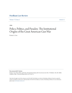 Policy, Politics, and Paradox: The Institutional Origins of the Great