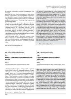 Symposium S04 Laboratory hematology