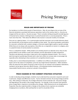 Pricing Strategy - University of Dayton