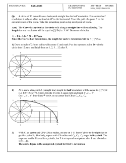 Q) A circle of 50 mm rolls on a horizontal straight line for half