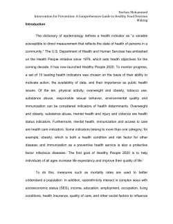 Norhan Mohammed Intervention for Prevention: A Comprehensive
