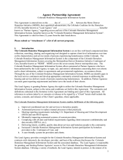 Agency Partnership Agreement