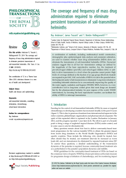 The coverage and frequency of mass drug administration required to
