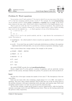 Problem E: Word equations