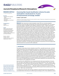 Assessing lidarbased classification schemes for polar stratospheric