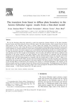 The transition from linear to diffuse plate boundary in the Azores