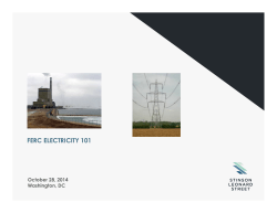 FERC Electricity 101 - Stinson Leonard Street