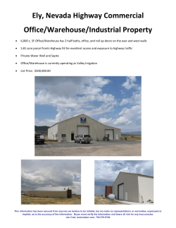 Ely, Nevada Highway Commercial Office/Warehouse/Industrial