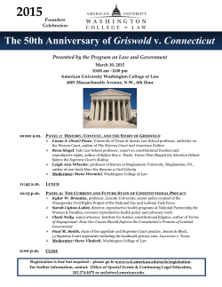 The 50th Anniversary of Griswold v. Connecticut