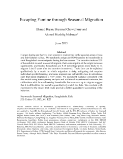 Escaping Famine through Seasonal Migration