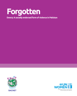Forgotten, Research on Dowry Violence in