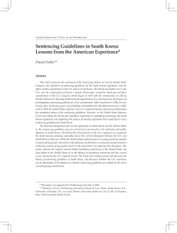 Sentencing Guidelines in South Korea - S