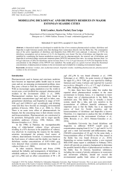 modelling diclofenac and ibuprofen residues in major estonian