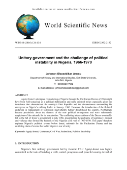 Unitary government and the challenge of political instability in