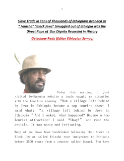 Slave Trade in Tens of Thousands of Ethiopians