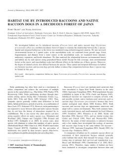 habitat use by introduced raccoons and native