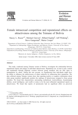 Female intrasexual competition and reputational effects on