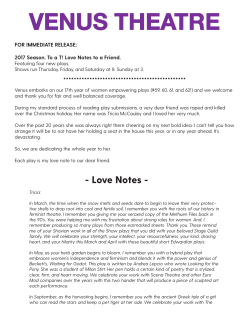 Press Kit - Venus Theatre