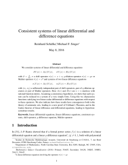 Consistent systems of linear differential and difference equations