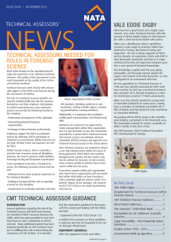NATA Technical Assessor News