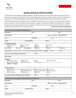 NEON SERVICE APPLICATION