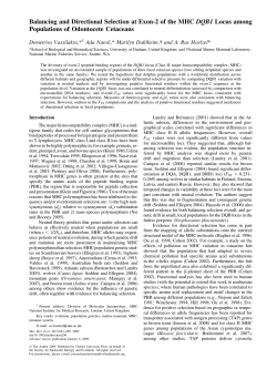 Balancing and Directional Selection at Exon-2 of