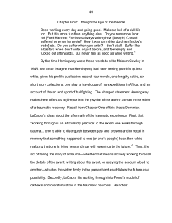 49 Chapter Four: Through the Eye of the Needle Been working