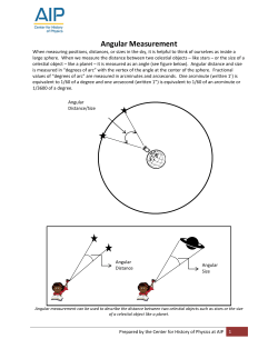 Angular Measurements Big Dipper Activity