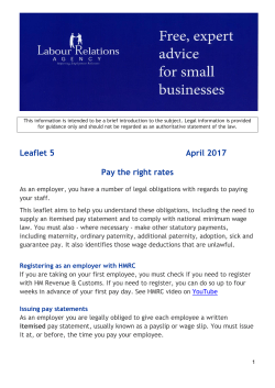 Leaflet 5 April 2017 Pay the right rates