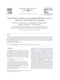 Quantification of RNA in bacteriophage MS2