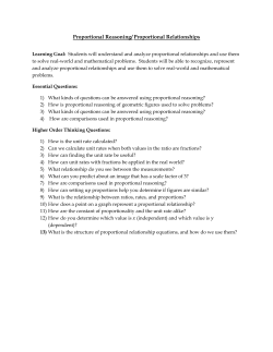 Proportional Relationships