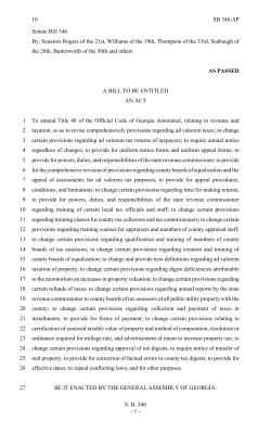 Senate Bill 346 By