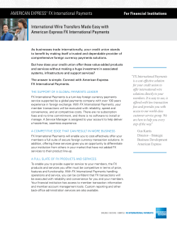 AmericAn express® Fx international payments