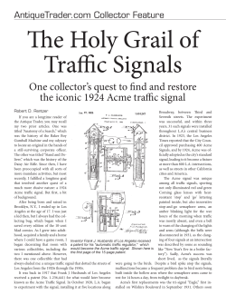 The Holy Grail of Traffic Signals