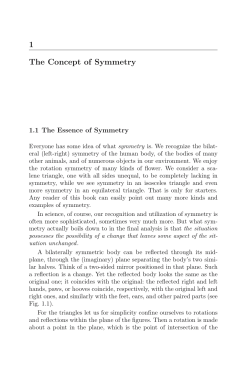The concept of symmetry