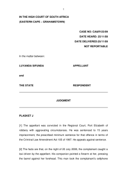 in the high court of south africa