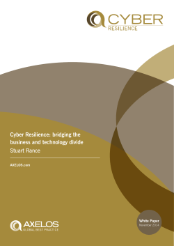 Cyber Resilience: bridging the business and technology divide