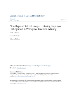Non-Representative Groups: Fostering