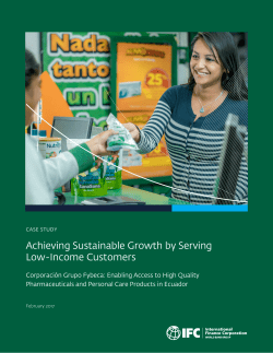 Achieving Sustainable Growth by Serving Low-Income